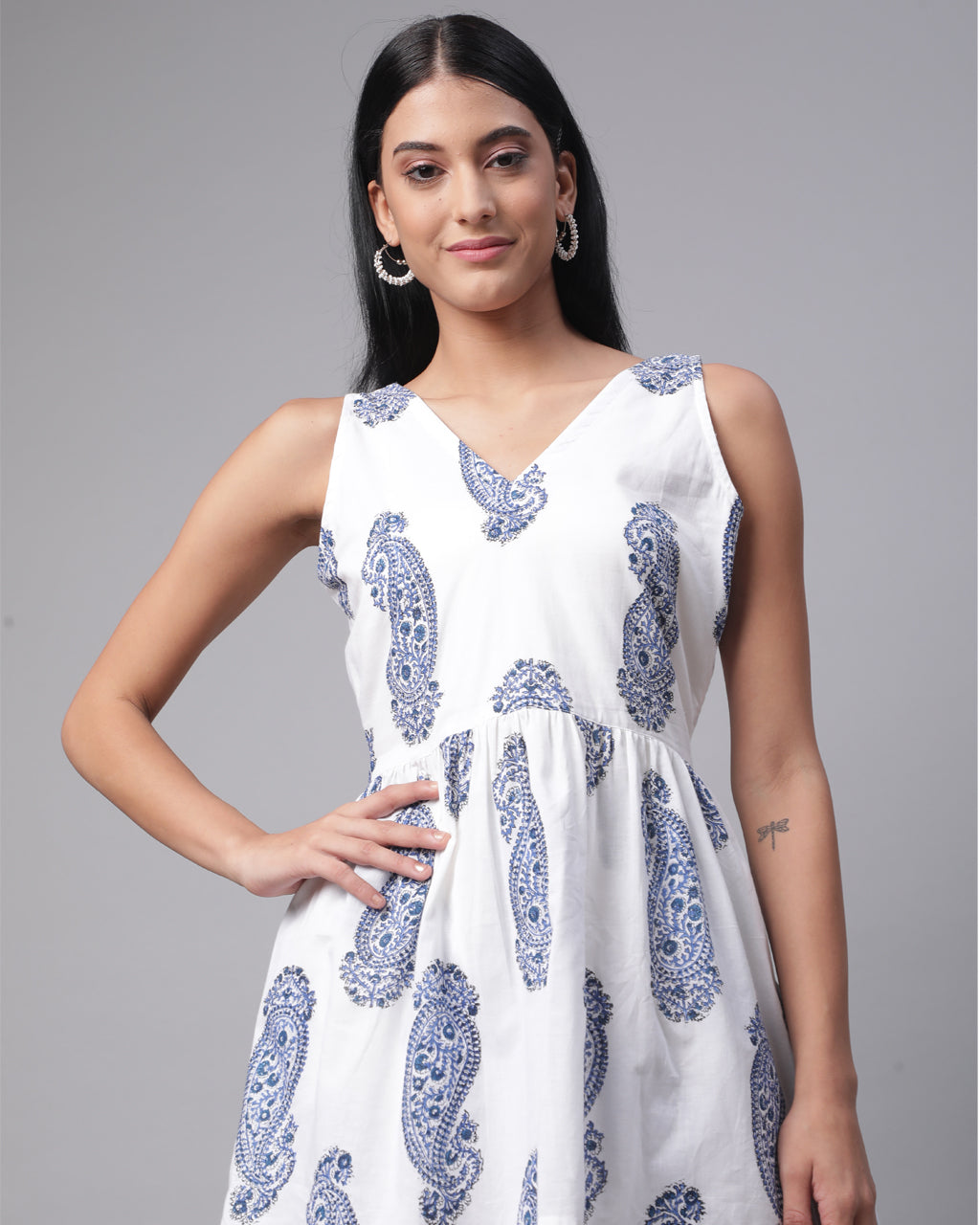 Blue paisley coord set