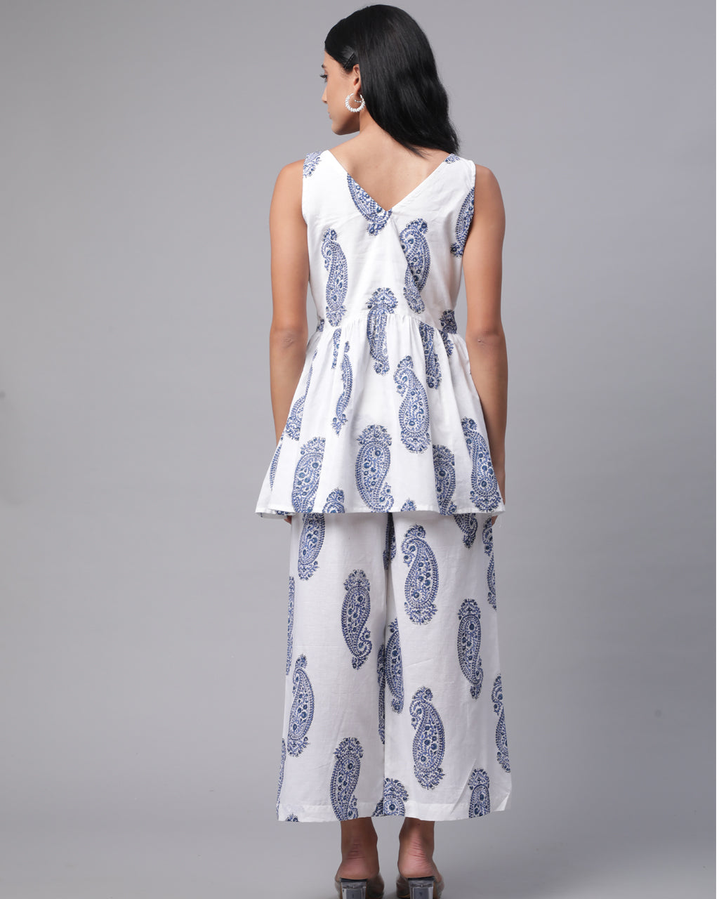 Blue paisley coord set
