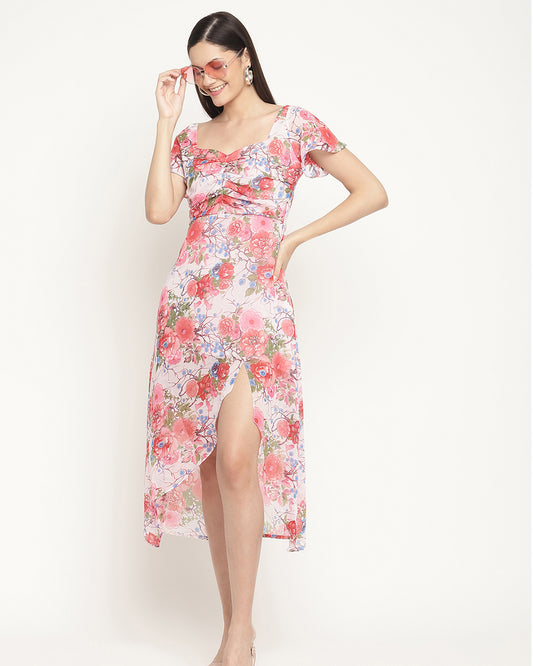 Rose midi dress