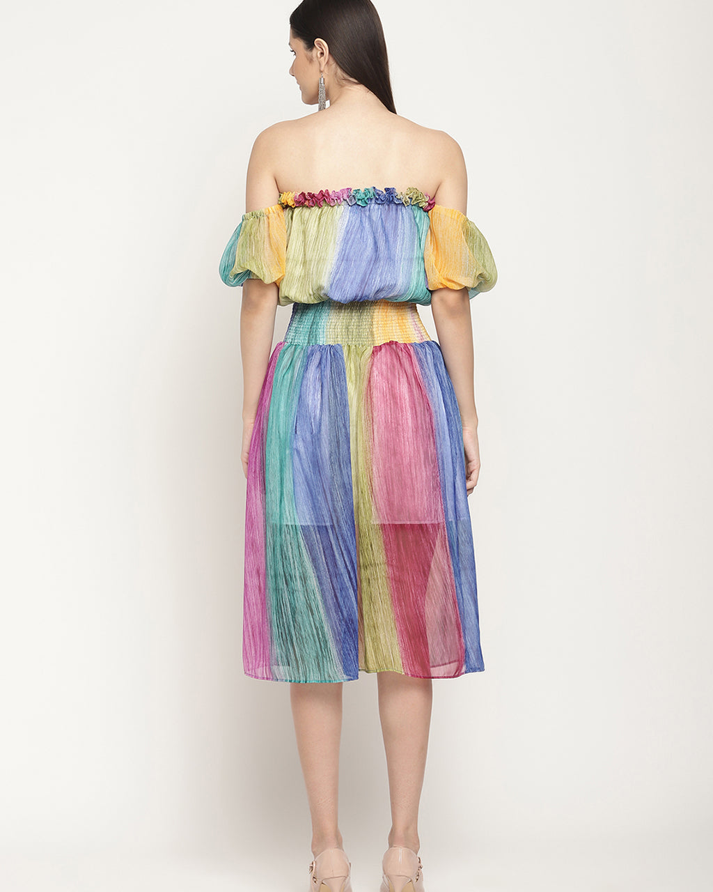 Rainbow midi dress